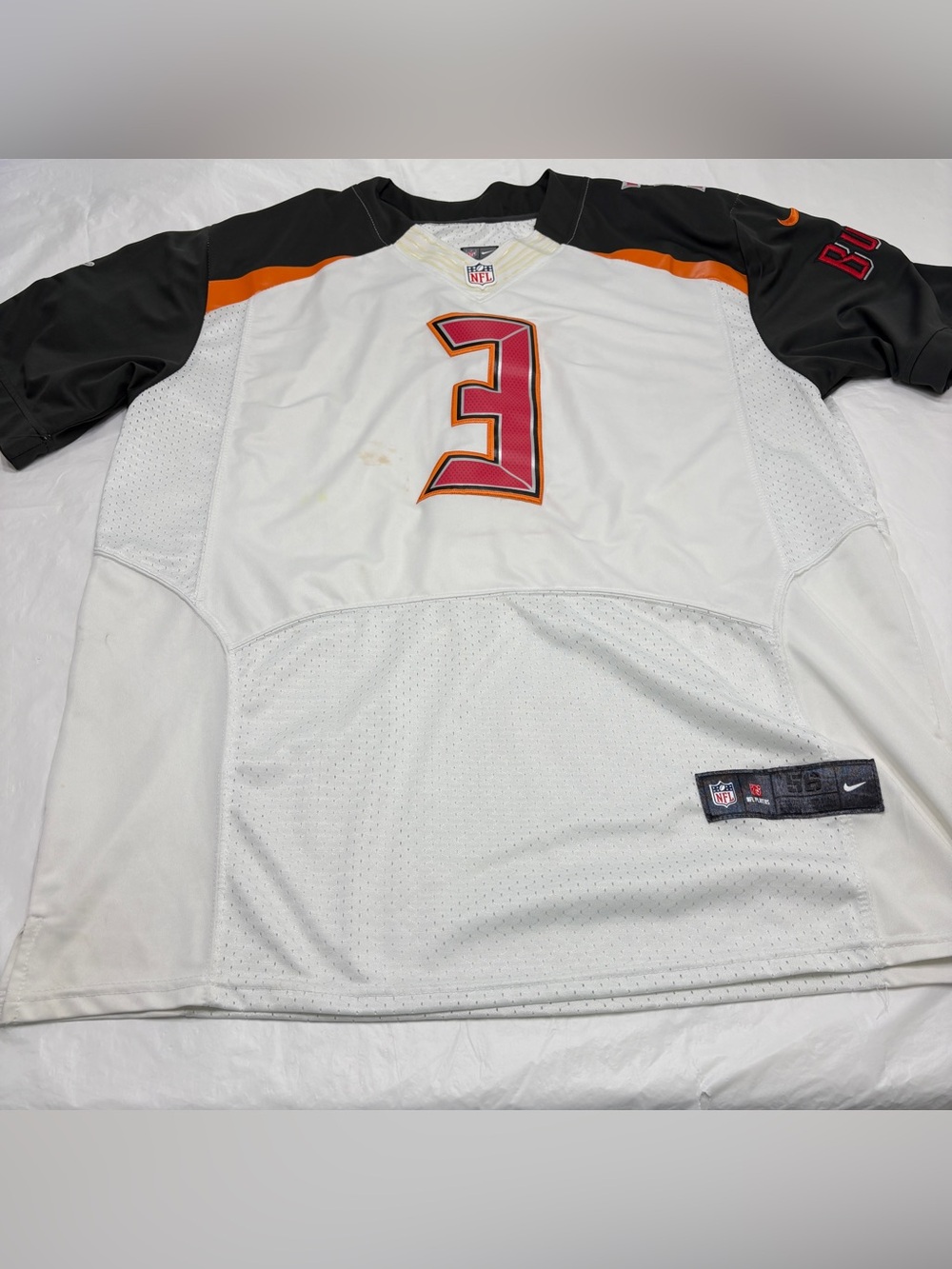 Nike Jameis Winston #3 Tampa Bay Buccaneers NFL Jersey Mens 56 3XL Stained